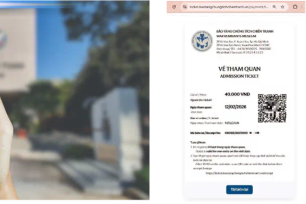 Bảo tàng Chứng tích Chiến tranh vận hành hệ thống bán vé trực tuyến