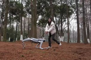 Trung Quốc giới thiệu robot chó có thể chơi quần vợt