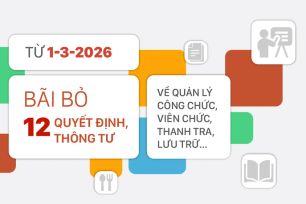 Từ 1-3-2026, bãi bỏ toàn bộ 12 quyết định, thông tư về quản lý công chức, viên chức, thanh tra, lưu trữ... 