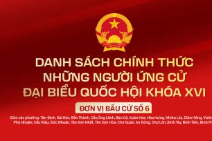 Danh sách chính thức những người ứng cử ĐBQH khóa XVI - Đơn vị bầu cử số 6