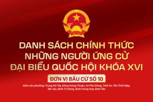 Danh sách chính thức những người ứng cử ĐBQH khóa XVI - Đơn vị bầu cử số 10