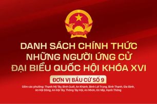 Danh sách chính thức những người ứng cử ĐBQH khóa XVI - Đơn vị bầu cử số 9