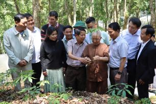 Trao tặng cây sâm Ngọc Linh giúp thanh niên Xơ Đăng khởi nghiệp 