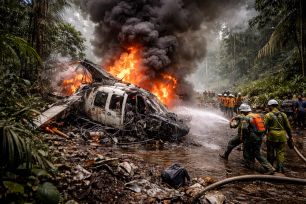 Indonesia: Rơi trực thăng trong rừng, toàn bộ 8 người tử vong