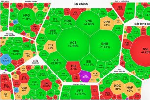 Nhóm cổ phiếu tài chính tăng mạnh, VN-Index vẫn giảm phiên thứ 7