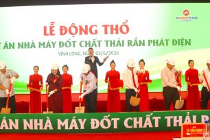 Động thổ dự án nhà máy điện rác gần 1.920 tỷ đồng ở Vĩnh Long